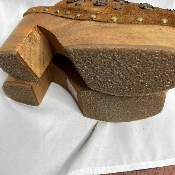 NWOT FREE PEOPLE Claudia Wooden  Platform Shoes - Picture 8 of 8